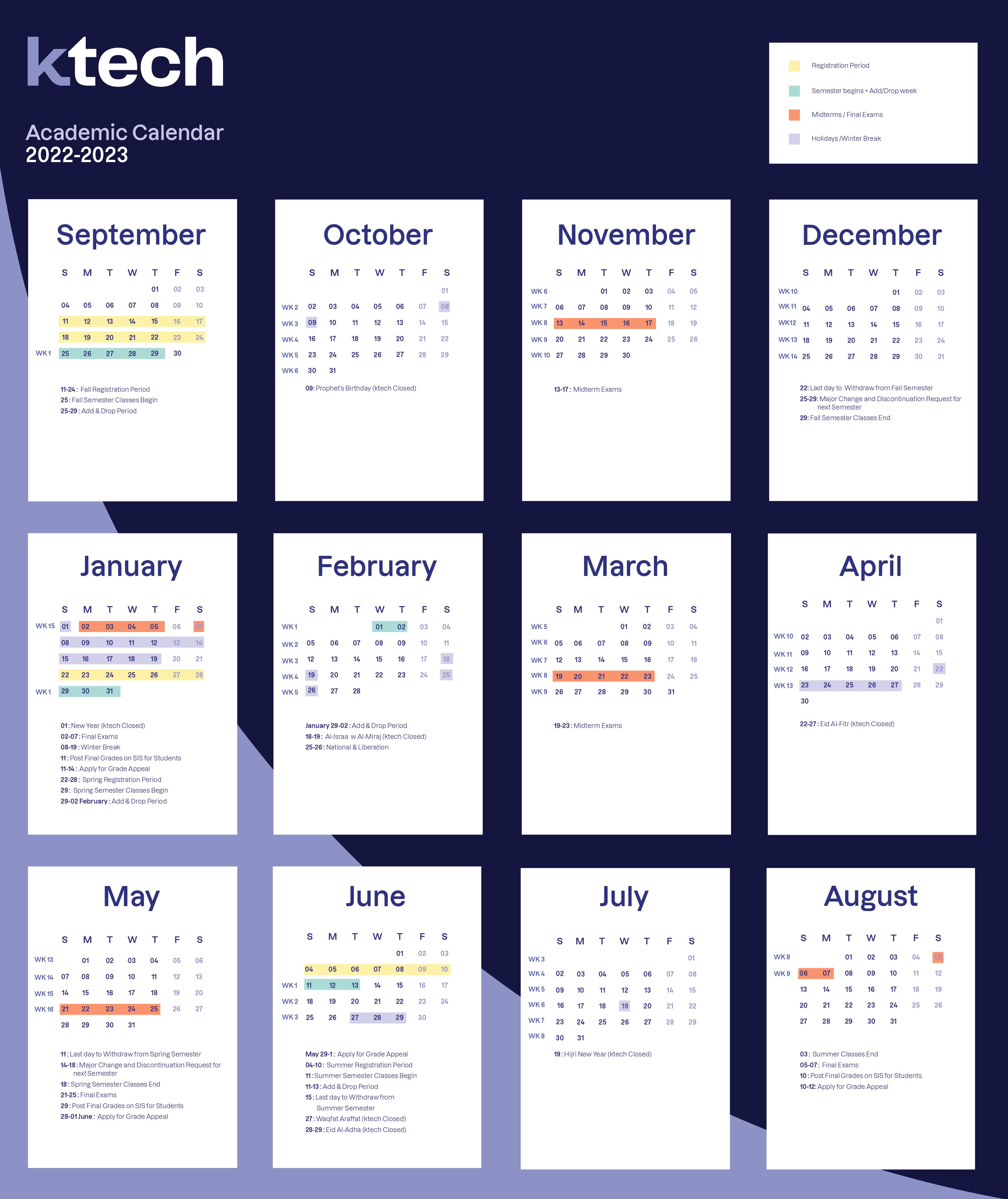 Academic Calendar | ktech